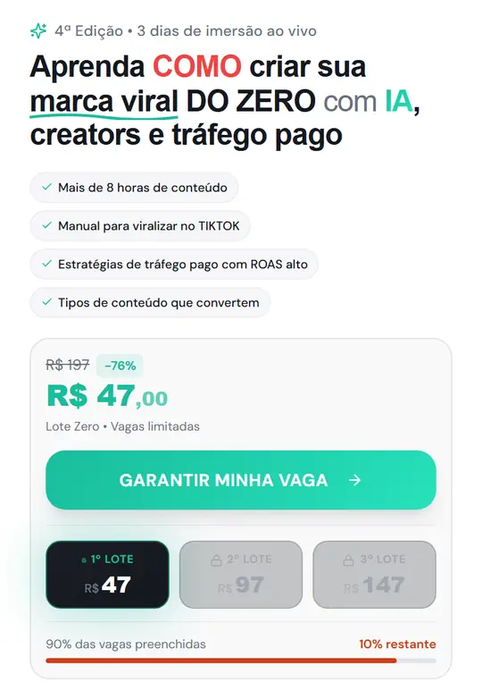 Preço e lotes