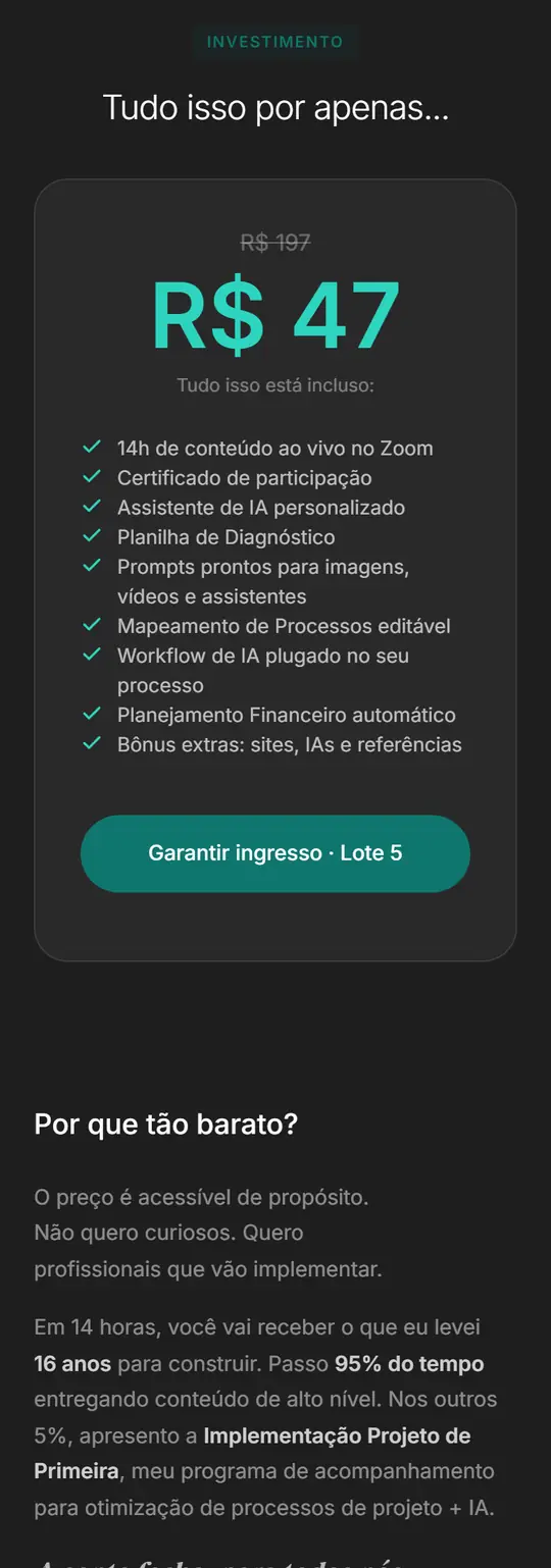 Preço e lotes